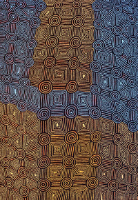Aboriginal Artwork by Carol Nampijinpa Larry, Karnta Jukurrpa (Womens Dreaming), 152x107cm