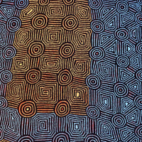 Aboriginal Artwork by Carol Nampijinpa Larry, Karnta Jukurrpa (Womens Dreaming), 152x107cm