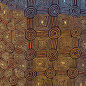 Aboriginal Artwork by Carol Nampijinpa Larry, Karnta Jukurrpa (Womens Dreaming), 152x107cm - ART ARK®
