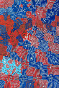 Aboriginal Artwork by Carol Nampijinpa Larry, Karnta Jukurrpa (Womens Dreaming), 182x122cm