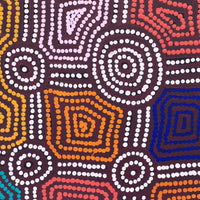 Aboriginal Artwork by Carol Nampijinpa Larry, Karnta Jukurrpa (Womens Dreaming), 30x30cm