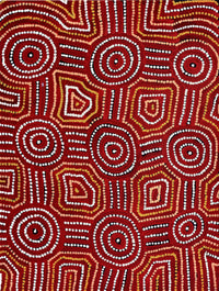 Aboriginal Artwork by Carol Nampijinpa Larry, Karnta Jukurrpa (Womens Dreaming), 61x46cm