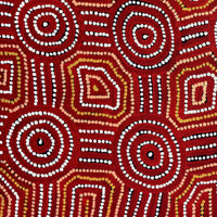 Aboriginal Artwork by Carol Nampijinpa Larry, Karnta Jukurrpa (Womens Dreaming), 61x46cm