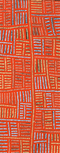 Aboriginal Artwork by Carol Nampijinpa Larry, Karnta Jukurrpa (Womens Dreaming), 76x30cm