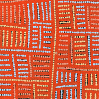 Aboriginal Artwork by Carol Nampijinpa Larry, Karnta Jukurrpa (Womens Dreaming), 76x30cm