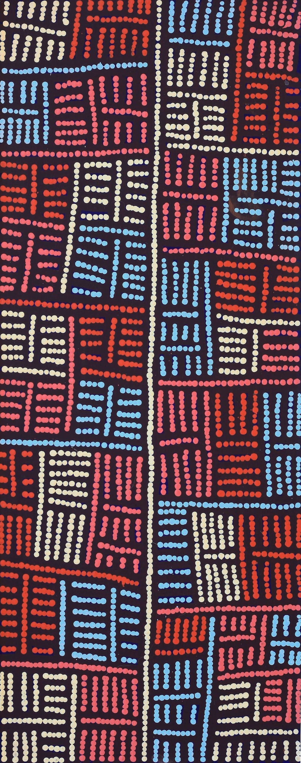 Aboriginal Artwork by Carol Nampijinpa Larry, Karnta Jukurrpa (Womens Dreaming), 76x30cm