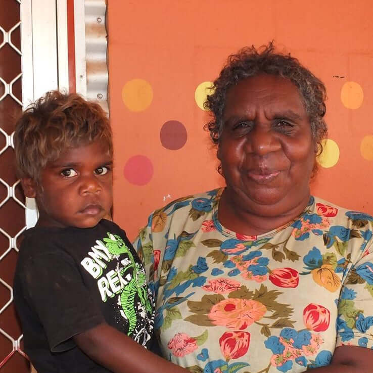 Aboriginal Artwork by Carol Napaljarri Kitson, Ngatijirri Jukurrpa (Budgerigar Dreaming), 61x30cm