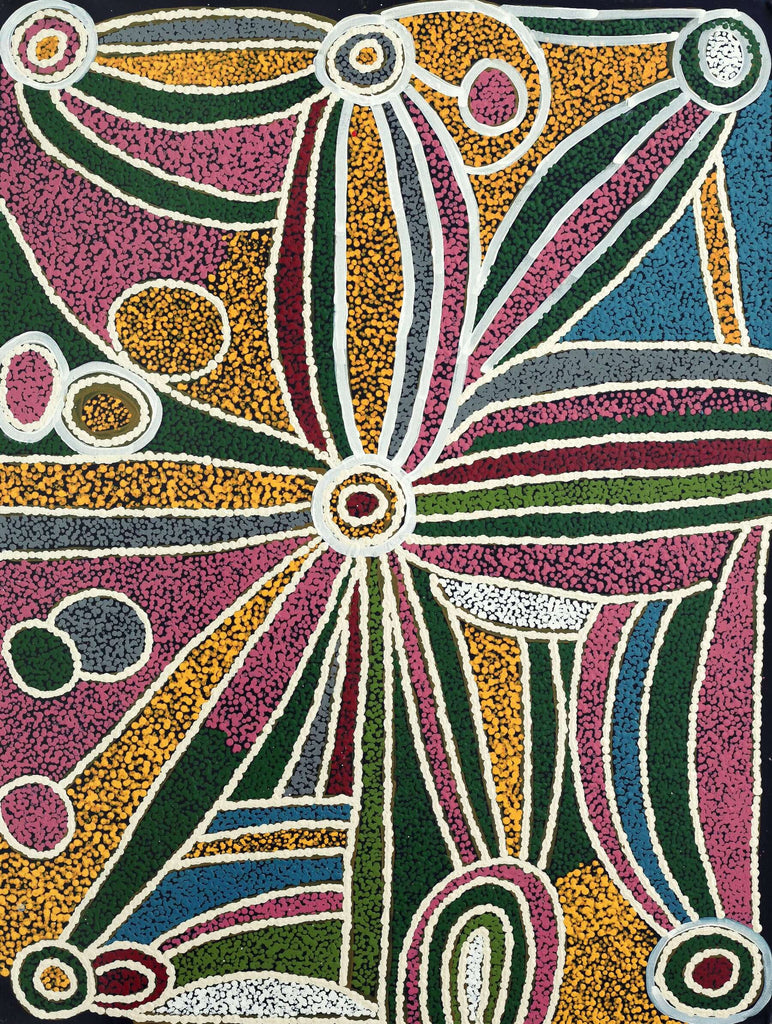 Aboriginal Artwork by Carol Young, Malara, 122x91cm