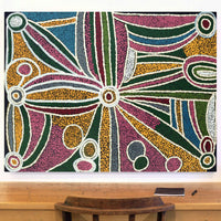 Aboriginal Artwork by Carol Young, Malara, 122x91cm