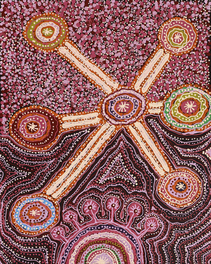 Aboriginal Art by Carolyn Dunn, Piltati Tjukurpa, 50.5x40cm - ART ARK®