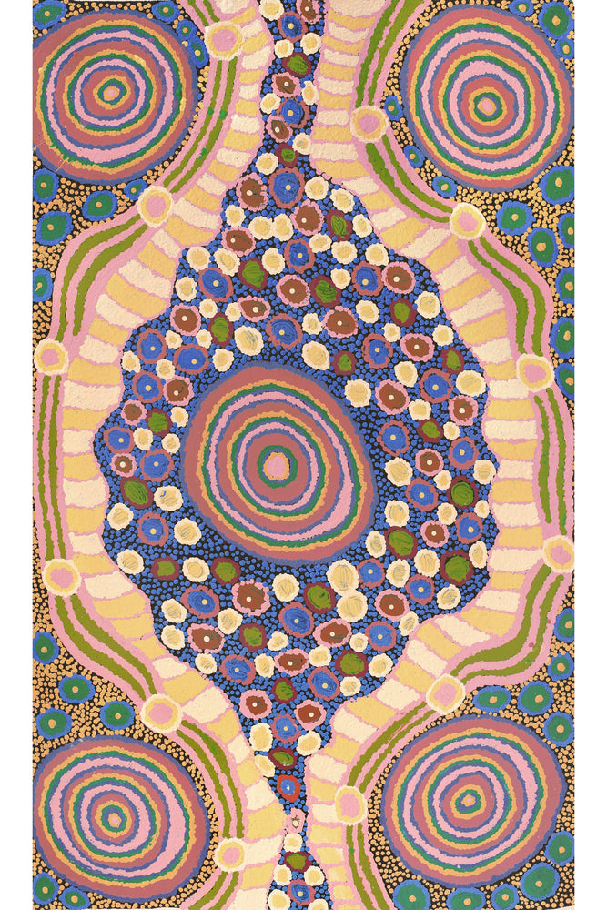 Aboriginal Artwork by Carolyn Dunn, Piltati Tjukurpa, 83x50cm