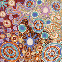 Aboriginal Artwork by Carolyn Dunn, Piltati Tjukurpa, 91x91cm