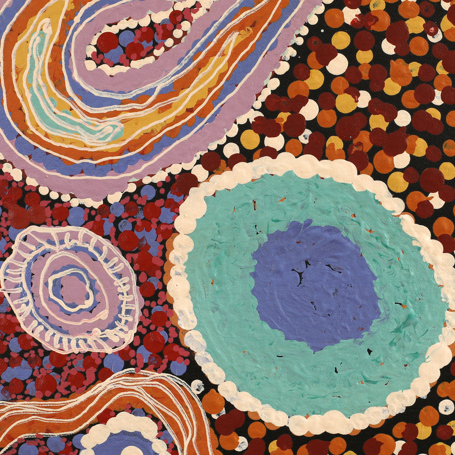Aboriginal Artwork by Carolyn Dunn, Piltati Tjukurpa, 91x91cm
