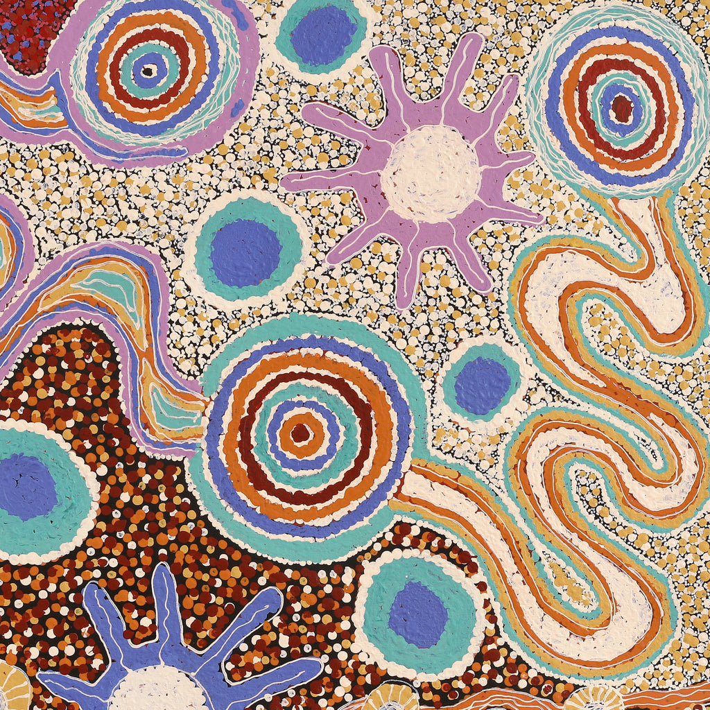 Aboriginal Art by Carolyn Dunn, Piltati Tjukurpa, 91x91cm - ART ARK®