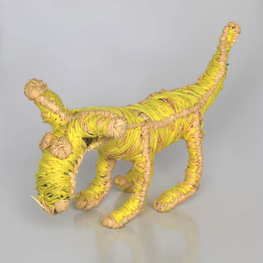 Aboriginal Artwork by Carolyn Kenta - Tjanpi Papa (dog) Sculpture