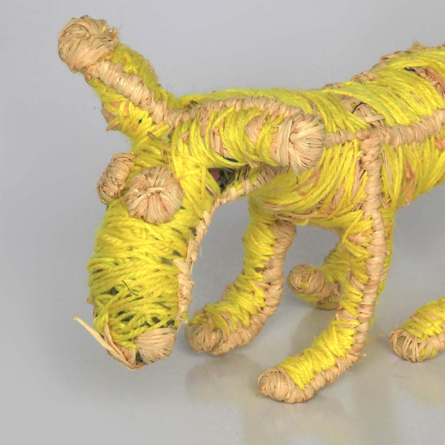 Aboriginal Artwork by Carolyn Kenta - Tjanpi Papa (dog) Sculpture