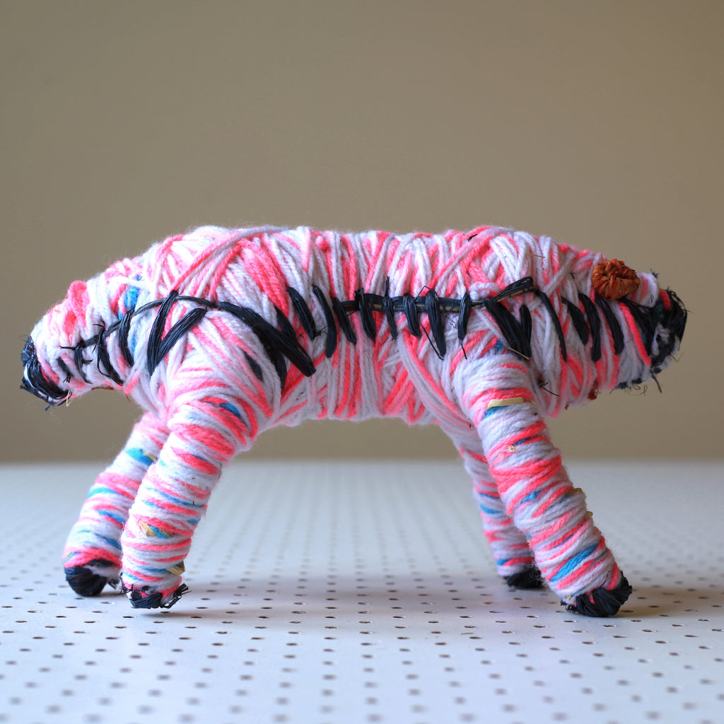 Aboriginal Artwork by Carolyn Kenta - Tjanpi Wombat Sculpture