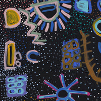 Aboriginal Artwork by Cassaria Young Hogan, Bush Trip, 127x91cm