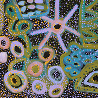 Aboriginal Artwork by Cassaria Young Hogan, Bush Trip, 91x61cm