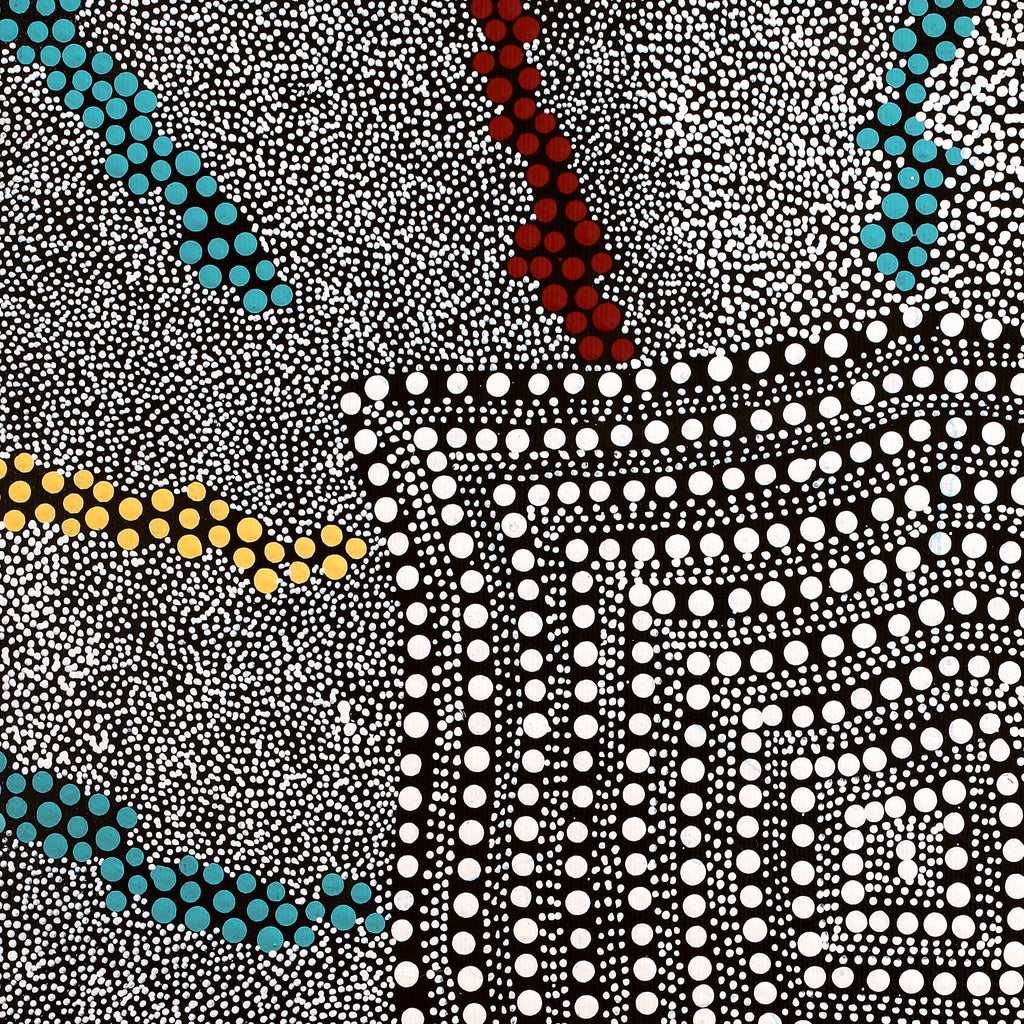 Aboriginal Artwork by Catherine Nungarrayi Malbunka, Mina Mina Dreaming, 40x40cm