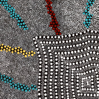 Aboriginal Artwork by Catherine Nungarrayi Malbunka, Mina Mina Dreaming, 40x40cm