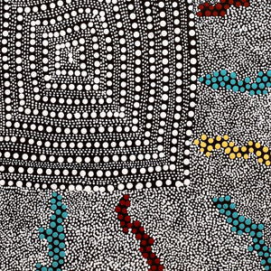 Aboriginal Artwork by Catherine Nungarrayi Malbunka, Mina Mina Dreaming, 40x40cm - ART ARK®