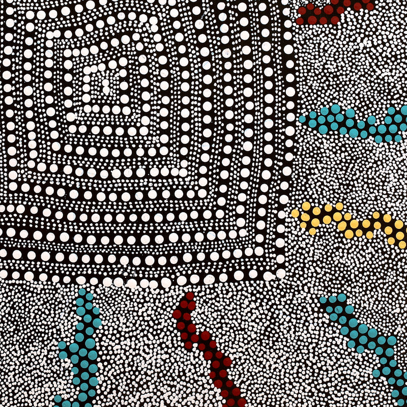 Aboriginal Artwork by Catherine Nungarrayi Malbunka, Mina Mina Dreaming, 40x40cm
