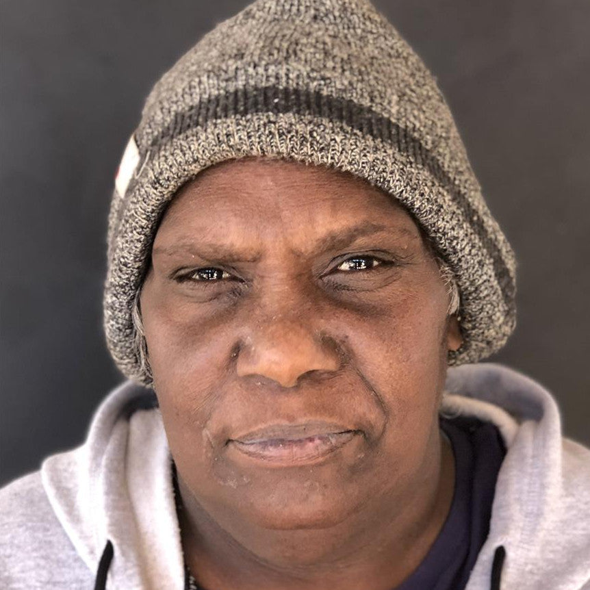 Aboriginal Artwork by Cecilia Napurrurla Wilson, Nguru Yurntumu-wana (Country around Yuendumu), 30x30cm