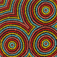 Aboriginal Artwork by Cecilia Napurrurla Wilson, Nguru Yurntumu-wana (Country around Yuendumu), 30x30cm