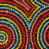 Aboriginal Art by Cecilia Napurrurla Wilson, Nguru Yurntumu-wana (Country around Yuendumu), 30x30cm - ART ARK®