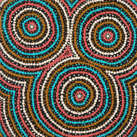 Aboriginal Artwork by Cecilia Napurrurla Wilson, Nguru Yurntumu-wana (Country around Yuendumu), 30x30cm