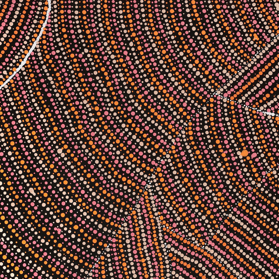 Aboriginal Artwork by Cecilia Napurrurla Wilson, Lappi Lappi Jukurrpa, 76x61cm