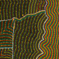 Aboriginal Artwork by Cecilia Napurrurla Wilson, Lappi Lappi Jukurrpa, 76x76cm