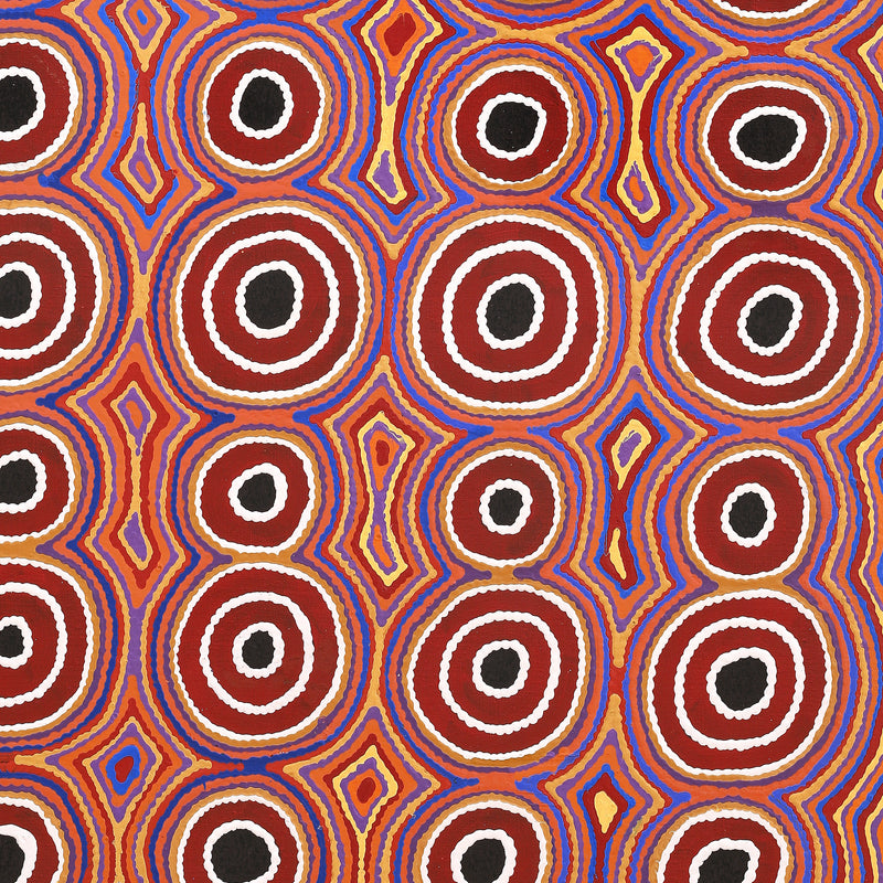 Aboriginal Artwork by Cecily Napanangka Marshall, Janganpa Jukurrpa (Brush-tail Possum Dreaming) - Mawurrji, 107x76cm