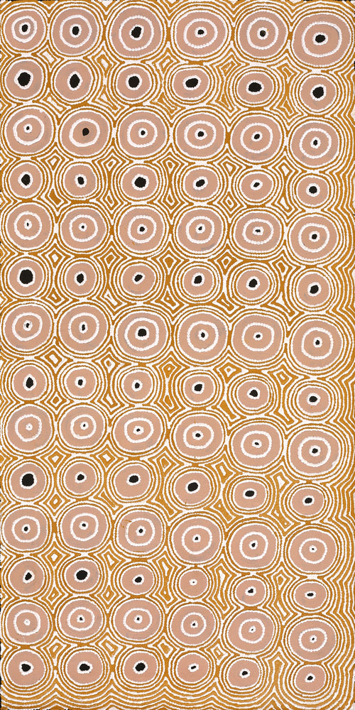 Aboriginal Artwork by Cecily Napanangka Marshall, (Brush-tail Possum Dreaming) - Mawurrji, 122x61cm