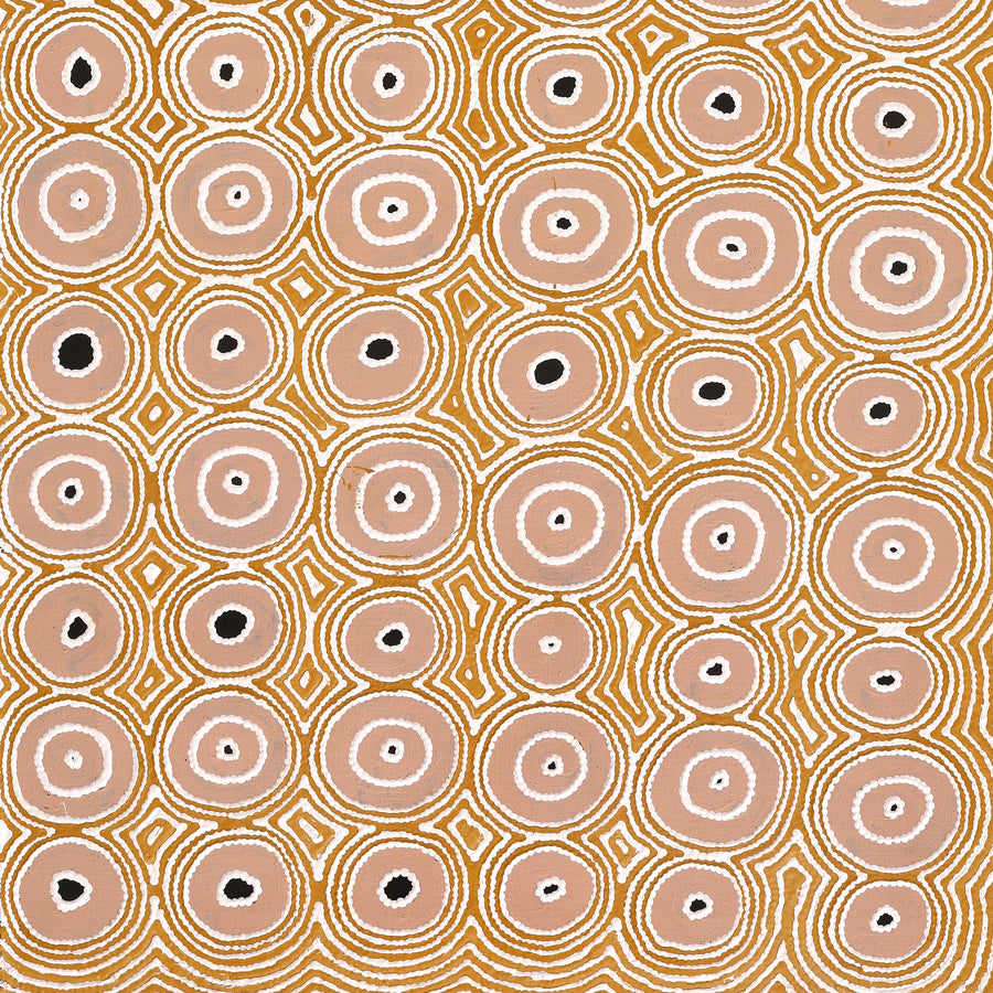 Aboriginal Artwork by Cecily Napanangka Marshall, (Brush-tail Possum Dreaming) - Mawurrji, 122x61cm