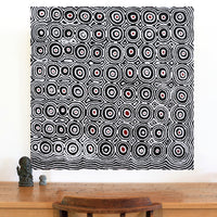 Aboriginal Artwork by Cecily Napanangka Marshall, Pikilyi Jukurrpa (Vaughan Springs Dreaming), 91x91cm