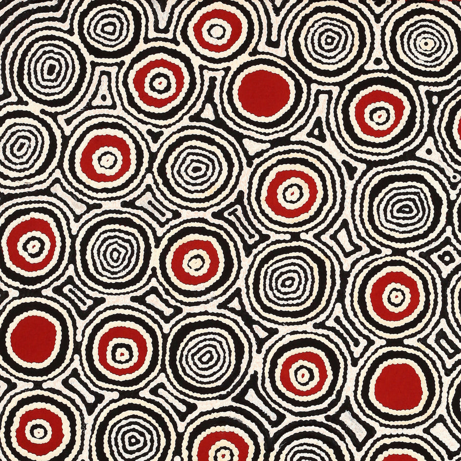 Aboriginal Artwork by Cecily Napanangka Marshall, Pikilyi Jukurrpa (Vaughan Springs Dreaming), 107x76cm