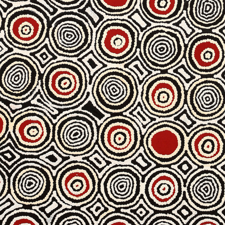 Aboriginal Artwork by Cecily Napanangka Marshall, Pikilyi Jukurrpa (Vaughan Springs Dreaming), 107x76cm