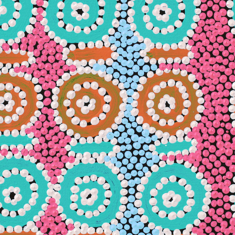 Aboriginal Artwork by Cecily Napanangka Marshall, Karnta Jukurrpa (Womens Dreaming), 30x30cm