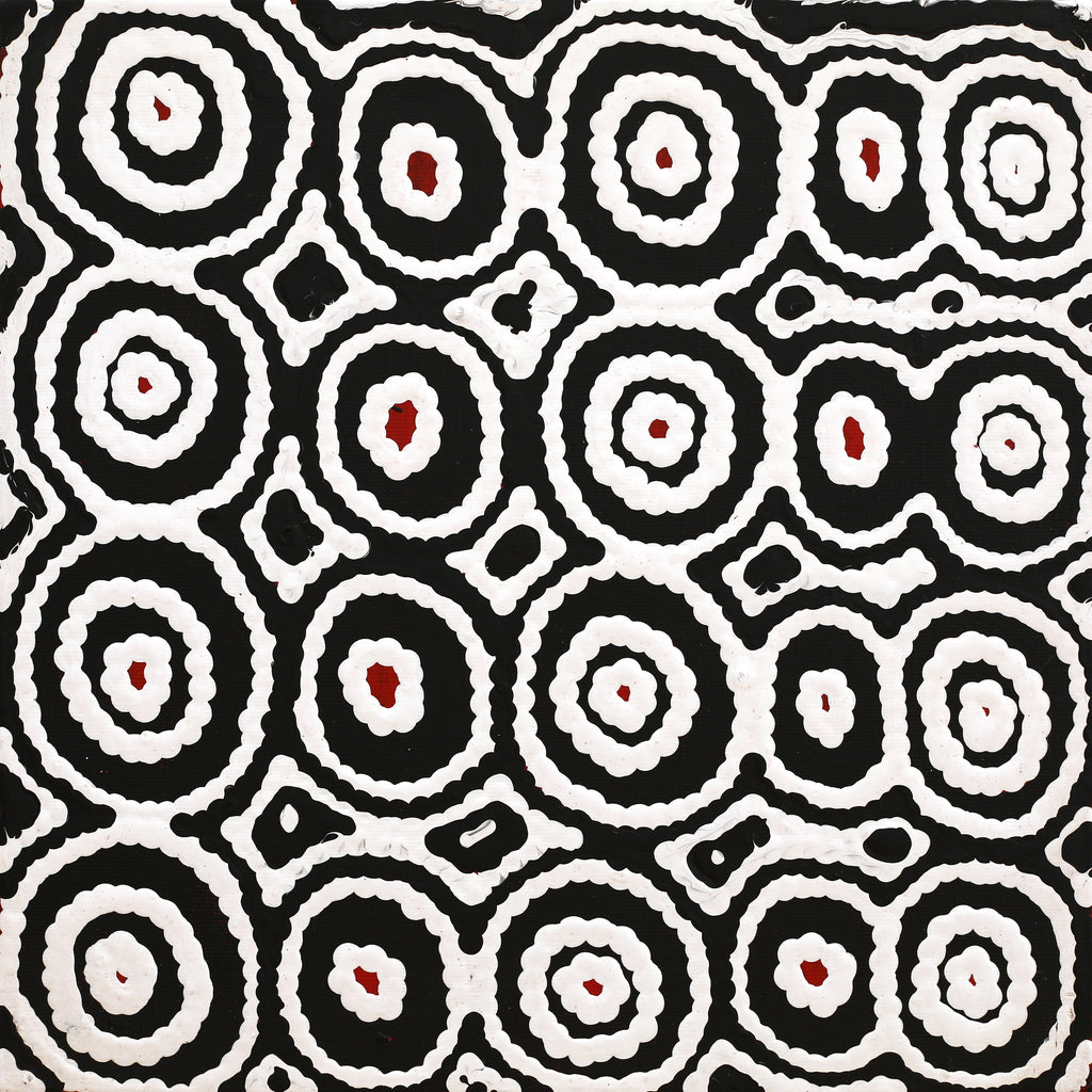 Aboriginal Artwork by Cecily Napanangka Marshall, Karnta Jukurrpa (Womens Dreaming), 30x30cm