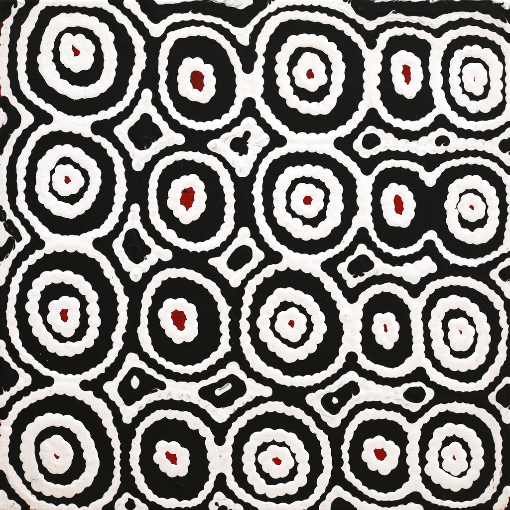 Aboriginal Art by Cecily Napanangka Marshall, Karnta Jukurrpa (Womens Dreaming), 30x30cm - ART ARK®