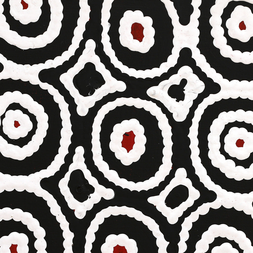 Aboriginal Artwork by Cecily Napanangka Marshall, Karnta Jukurrpa (Womens Dreaming), 30x30cm