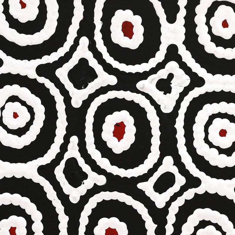 Aboriginal Artwork by Cecily Napanangka Marshall, Karnta Jukurrpa (Womens Dreaming), 30x30cm