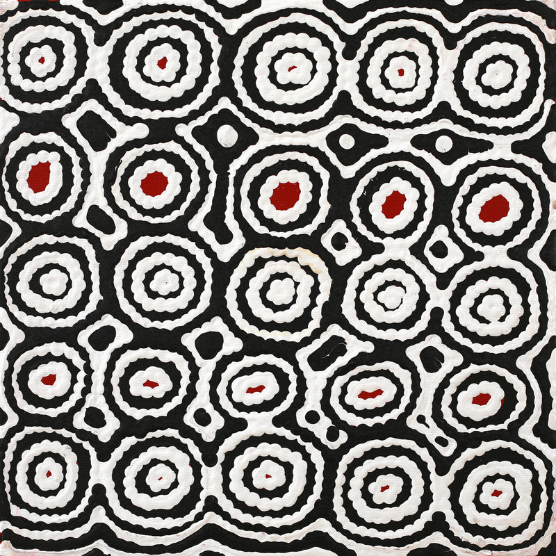 Aboriginal Artwork by Cecily Napanangka Marshall, Karnta Jukurrpa (Womens Dreaming), 30x30cm