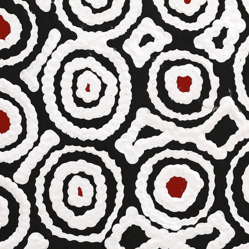 Aboriginal Artwork by Cecily Napanangka Marshall, Karnta Jukurrpa (Womens Dreaming), 30x30cm