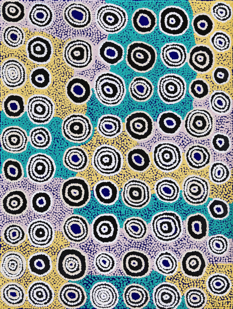 Aboriginal Artwork by Cecily Napanangka Marshall, Pikilyi Jukurrpa (Vaughan Springs Dreaming), 61x46cm