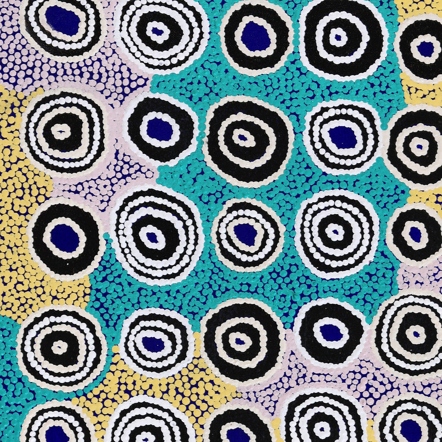 Aboriginal Artwork by Cecily Napanangka Marshall, Pikilyi Jukurrpa (Vaughan Springs Dreaming), 61x46cm