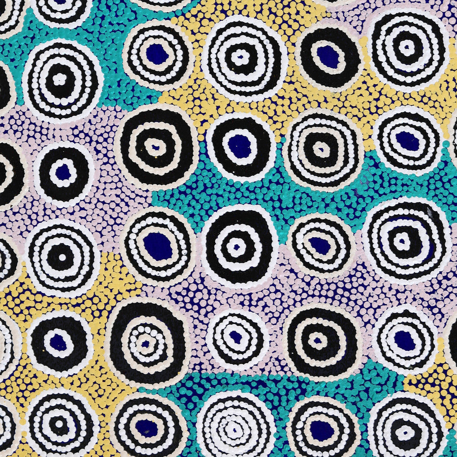 Aboriginal Artwork by Cecily Napanangka Marshall, Pikilyi Jukurrpa (Vaughan Springs Dreaming), 61x46cm