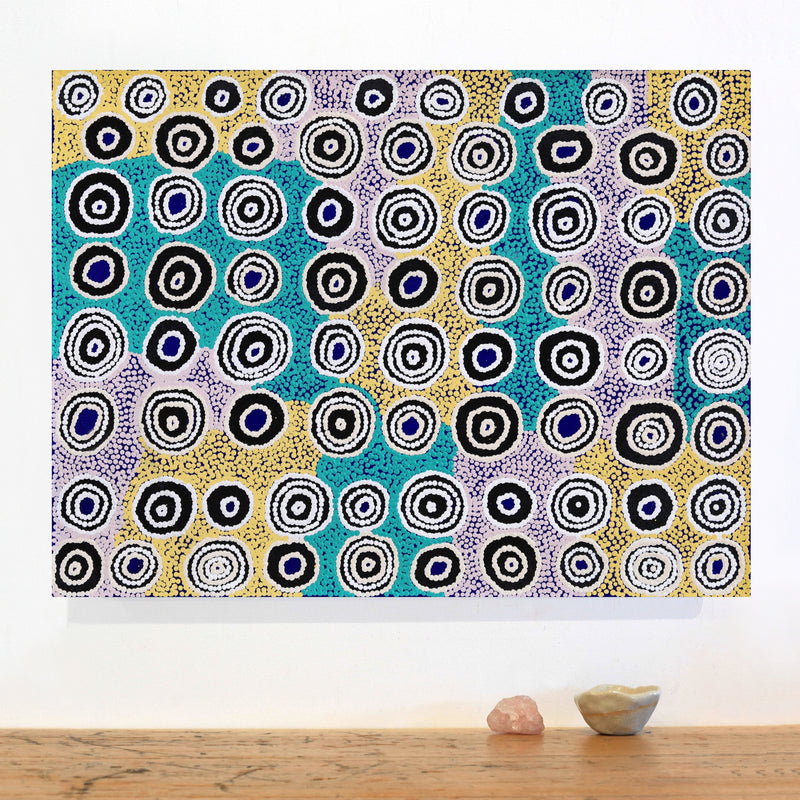 Aboriginal Artwork by Cecily Napanangka Marshall, Pikilyi Jukurrpa (Vaughan Springs Dreaming), 61x46cm